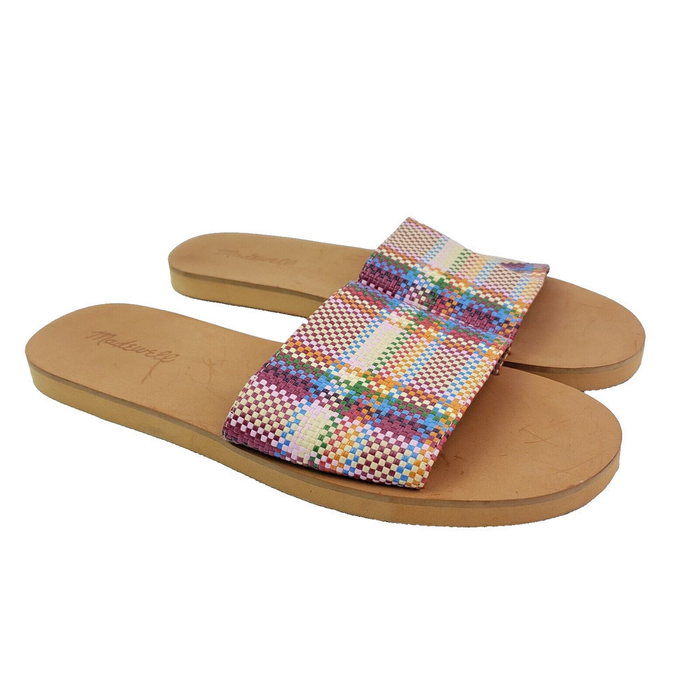 Madewell The Maddie Womens Size 8.5 Dandelion Multi Slip On Casual Slide Sandal